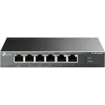   TP-LINK Switch 6x1000Mbps(3xPOE+ + 1xPOE++) Fémházas Asztali, TL-SG1006PP