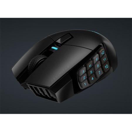 CORSAIR Vezeték Nélküli Egér Gaming, SCIMITAR ELITE WIRELESS MMO, 16 programozható gomb, 26000dpi, fekete