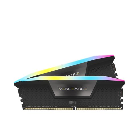 CORSAIR Memória VENGEANCE RGB DDR5 64GB 5600MHz CL40, INTEL XMP (Kit of 2), fekete