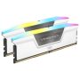 CORSAIR Memória VENGEANCE RGB DDR5 64GB 5600MHz CL40 INTEL XMP (Kit of 2), fehér