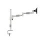 MULTIBRACKETS Asztali konzol, M VESA Deskmount Officeline Single II White (15-30", max.VESA: 100x100 mm, 8 kg)