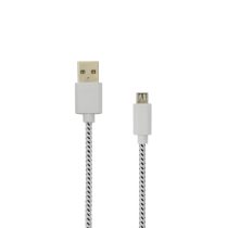 SBOX Kábel, CABLE USB A Male -> MICRO USB Male 1 m White