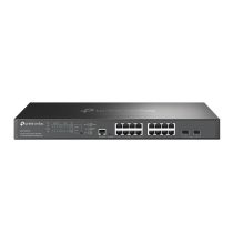   TP-LINK Switch 16x2.5Gbps(8xPOE+) + 2x10G SFP+ + 1xkonzol port + 1xMicro-USB port, Menedzselhető Rackes, SG3218XP-M2