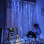 COLORWAY LED szalag, LED garland ColorWay curtain (curtain) 3x3m 300LED 220V blue color