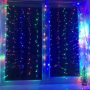 COLORWAY LED szalag, LED garland ColorWay curtain (curtain) 3x3m 300LED 220V multi-colored