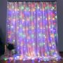 COLORWAY LED szalag, LED garland ColorWay curtain (curtain) 3x3m 300LED 220V multi-colored