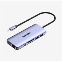   HIKSEMI USB-C HUB 1x4K HDMI +1xVGA +1xLAN + 1xSD + 1xTF + 2xUSB 2.0 + 2xUSB 3.0 + PD charge (HIKVISION)