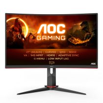   AOC Ívelt Gaming 165Hz VA monitor 27" CQ27G2S/BK, 2560x1440, 16:9, 250cd/m2, 1ms, 2xHDMI/DisplayPort