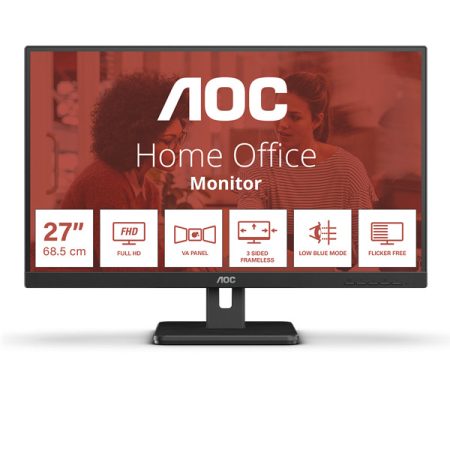 AOC VA monitor 27" 27E3UM, 1920x1080, 16:9, 300cd/m2, 4ms, HDMI/DisplayPort/2xUSB/VGA, hangszóró