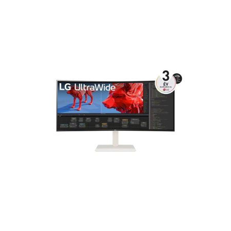 LG Ívelt IPS monitor 37.5" 38WR85QC-W, 3840x1600, 21:9, 450cd/m2, 1ms, 2xHDMI/DisplayPort/USB-C/USB, hangszóró