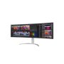 LG Ívelt Nano IPS monitor 49" 49WQ95C-W, 5120x1440, 32:9, 400cd/m2, 5ms, 2xHDMI/DisplayPort/USB-C/2xUSB, hangszóró