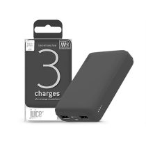   JUICE UNIVERZÁLIS HORDOZHATÓ, ASZTALI AKKUMULÁTOR TÖLTŐ - ECO 3 POWER BANK - 2XUSB +TYPE-C - 10.000 MAH - SZÜRKE