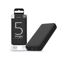   JUICE UNIVERZÁLIS HORDOZHATÓ, ASZTALI AKKUMULÁTOR TÖLTŐ - ECO 5 POWER BANK - 2XUSB +TYPE-C - 15.000 MAH - FEKETE