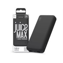   JUICE UNIVERZÁLIS HORDOZHATÓ, ASZTALI AKKUMULÁTOR TÖLTŐ - ECO MAX POWER BANK - 2XUSB +TYPE-C - 20.000 MAH - FEKETE