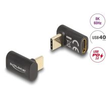   DELOCK Átalakító USB 40 Gbps Type-C male > female PD 3.0 100W 90 fokos 8K 60Hz