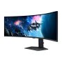 SAMSUNG Ívelt Gaming 240Hz VA monitor 49" G9 G95C, 5120x1440 DQHD 2K, 32:9, 450cd/m2, 1ms, HDMI,DP/USB