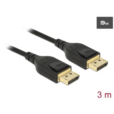 DELOCK kábel DisplayPort male / male összekötő 8K 60Hz tanúsítvánnyal 3m