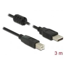   DELOCK kábel USB 2.0 Type-A male > USB 2.0 Type-B male 3m fekete