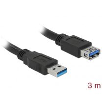   DELOCK kábel USB 3.0 Type-A male / female hosszabbító 3m fekete