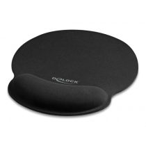   DELOCK Egérpad ergonómikus csuklótámasszal 252 x 227mm fekete