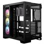 CORSAIR Ház iCUE LINK 6500X RGB, 3x iCUE LINK RX120 RGB Ventilátor, Tápegység nélkül, Edzett Üveg, fekete