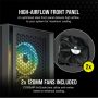 CORSAIR Ház 4000D AIRFLOW, Tápegység nélkül, Edzett Üveg, fekete