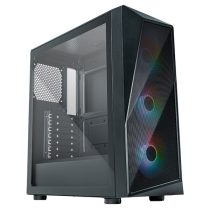   COOLER MASTER Ház, Mid Tower ATX CMP 520, 3x ARGB Ventilátor +HUB, Tápegység nélkül, Üvegfalú, fekete