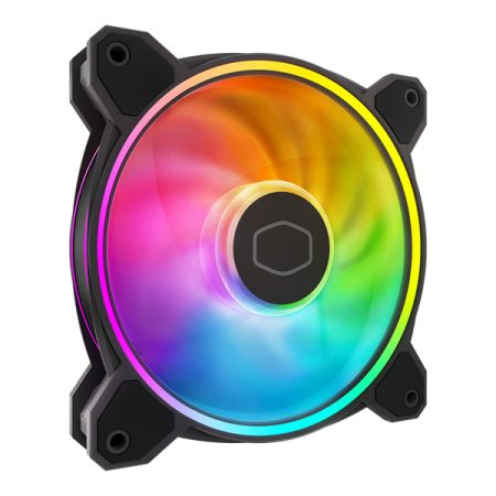 COOLER MASTER Rendszerhűtő Ventilátor MASTERFAN MF120 HALO2,  ARGB, 12cm, fekete