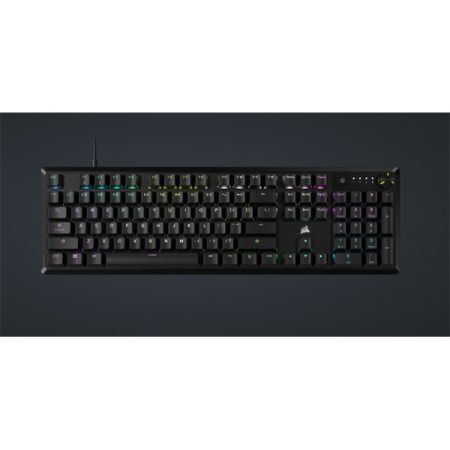 CORSAIR Vezetékes Billentyűzet Gaming, K70 CORE RGB, Mechanikus, MLX Red switch, 104 gombos, US, fekete