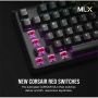 CORSAIR Vezetékes Billentyűzet Gaming, K70 CORE RGB, Mechanikus, MLX Red switch, 104 gombos, US, fekete