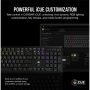 CORSAIR Vezetékes Billentyűzet Gaming, K70 CORE RGB, Mechanikus, MLX Red switch, 104 gombos, US, fekete