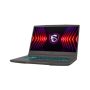 MSI Gaming NB Thin 15 B12UC-2289, 15.6" FHD 144Hz, i5-12450H, 16GB, 512GB M.2, RTX 3050 4GB, NOOS, Fekete