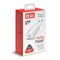   COLORWAY USB töltő adapter, Power Delivery Port PPS USB Type-C (25W)  fehér (CW-CHS033PD-WT)