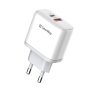 COLORWAY USB töltő adapter, Power Delivery Port PPS USB (Type-C PD + USB QC3.0) (45W) white (CW-CHS042PD-WT)