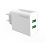 COLORWAY USB töltő adapter, 2USB Quick Charge 3.0 (36W) white (CW-CHS017Q-WT)