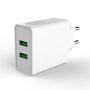 COLORWAY USB töltő adapter, 2USB Quick Charge 3.0 (36W) white (CW-CHS017Q-WT)