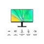 SAMSUNG IPS 100Hz monitor B2B 27" S60D, 2560x1440, 16:9, 350cd/m2, 5ms, HDMI/DisplayPort/3xUSB, Pivot