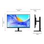 SAMSUNG VA monitor 32" S80UD, 4K 3840x2160, 16:9, 350cd/m2, 5ms, DisplayPort/HDMI/3xUSB/USB-C/LAN, Pivot