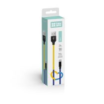   COLORWAY Kábel, USB - Type-C (national) 2.4A 1m blue yellow (CW-CBUC052-BLY)