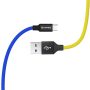 COLORWAY Kábel, USB - Type-C (national) 2.4A 1m blue yellow (CW-CBUC052-BLY)