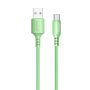 COLORWAY Kábel, USB to Type-C cable (soft silicone) 2.4A 1m green (CW-CBUC042-GR)