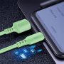 COLORWAY Kábel, USB to Type-C cable (soft silicone) 2.4A 1m green (CW-CBUC042-GR)