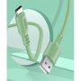 COLORWAY Kábel, USB to Type-C cable (soft silicone) 2.4A 1m green (CW-CBUC042-GR)