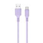 COLORWAY Kábel, USB to Type-C cable (soft silicone) 2.4A 1m lila (CW-CBUC044-PU)