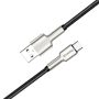 COLORWAY Kábel,  USB - Type-C (head metal) 2.4A 1m black (CW-CBUC046-BK)