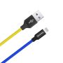 COLORWAY Kábel, USB - Apple Lightning (national) 2.4A 1m blue yellow (CW-CBUL052-BLY)