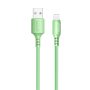 COLORWAY Kábel, USB - Apple Lightning (soft silicone) 2.4A 1m green (CW-CBUL042-GR)