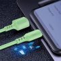 COLORWAY Kábel, USB - Apple Lightning (soft silicone) 2.4A 1m green (CW-CBUL042-GR)