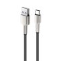 COLORWAY Kábel, USB - Apple Lightning (head metal) 2.4A 1m black (CW-CBUL046-BK)