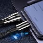 COLORWAY Kábel, USB - Apple Lightning (zinc alloy + led) 2.4A 1m black (CW-CBUL035-BK)